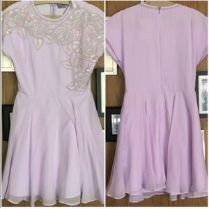 🍬 NWT Petite Asos Lilac Appliqué Mini Dress 🍬